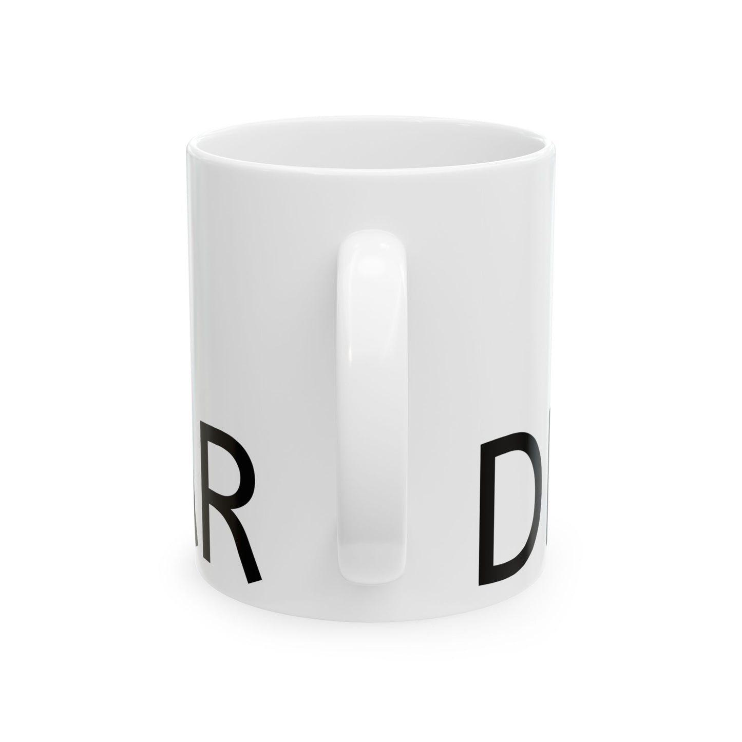 Stylish Ceramic Mug with Bold Typography, Perfect for Coffee Lovers, Unique Gift for Birthdays, Modern Kitchen Decor, Office Use